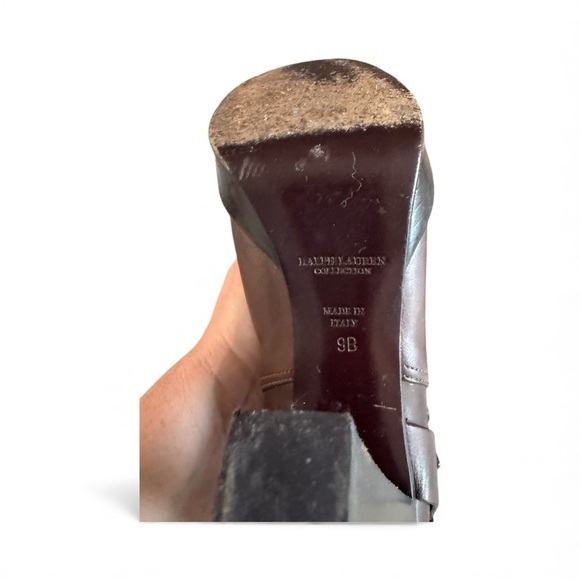 Ralph Lauren Collection Chocolate Leather Ankle Boots - Picture 12 of 12